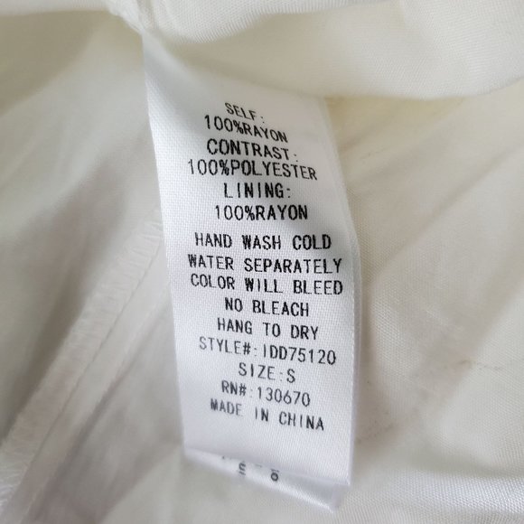 INA [i:na] Black and White Spanish Tassel Maxi Dress w/ Butterfly Cap Sleeve, S - Picture 12 of 12